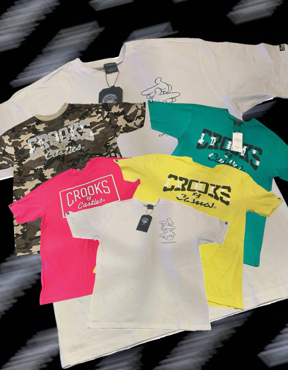 Crooks & Castles of LA Graphic Logo T-Shirts [ Multiple Colors & Sizes ]